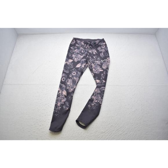 Nike Running Leggings Dri Fit Floral Athletic Yoga Compression Womens XS XSMALL - Picture 1 of 7